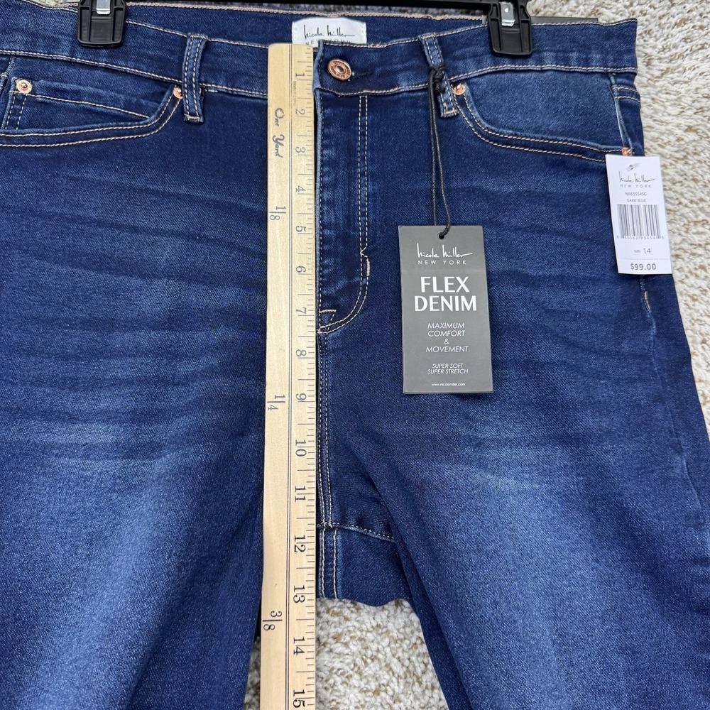 NEW Nicole Miller Soho High Rise Ankle Skinny jeans Women's Size 14 Flex Denim - Picture 4 of 14